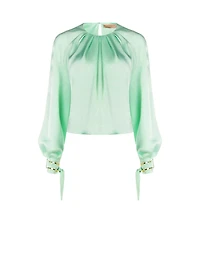 Blouse with Tie Cuffs