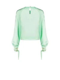 Blouse with Tie Cuffs
