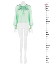 Blouse with Tie Cuffs