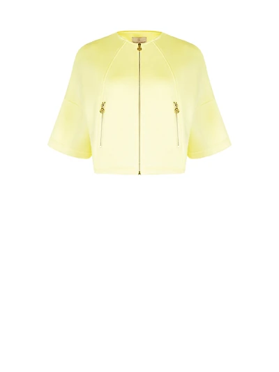 Veste à manches courtes zippée sur le devant