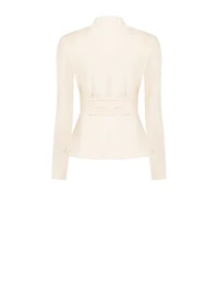 Zip-Front Peplum Jacket