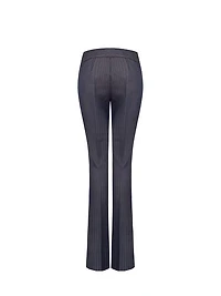 High-Waisted Pinstripe Flared Trousers