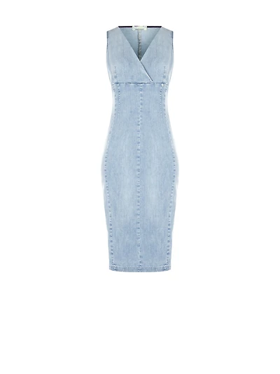 Sleeveless midi bodycon dress