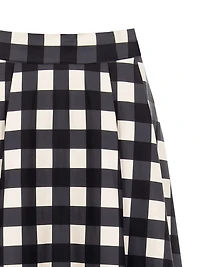 Check Volume Midi Skirt