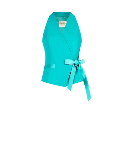 Gilet cache-cœur avec nœud décoratif