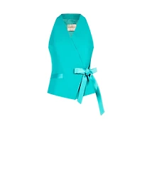 Gilet cache-cœur avec nœud décoratif