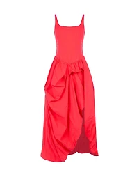 Drape-Detail Midi Dress