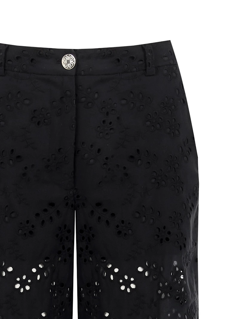 Broderie Wide-Leg Pants
