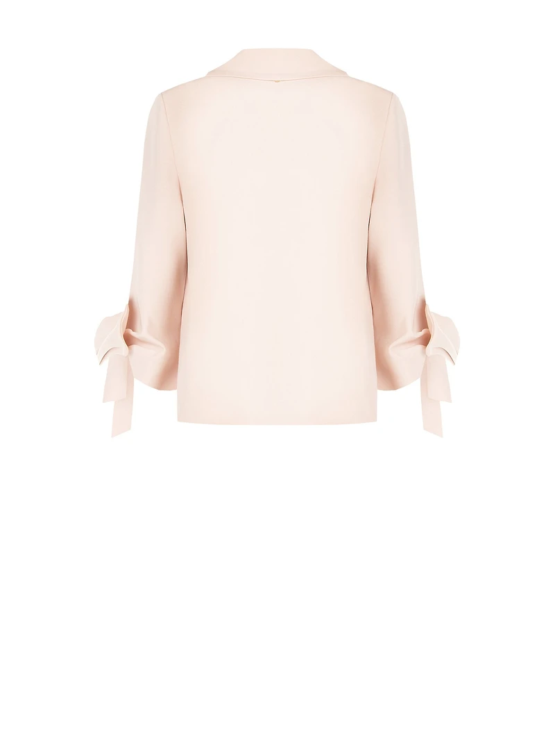 Blush Tie-Sleeve Blazer