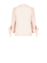 Blush Tie-Sleeve Blazer