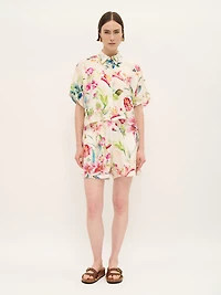 Botanical Print Short-Sleeve Shirt