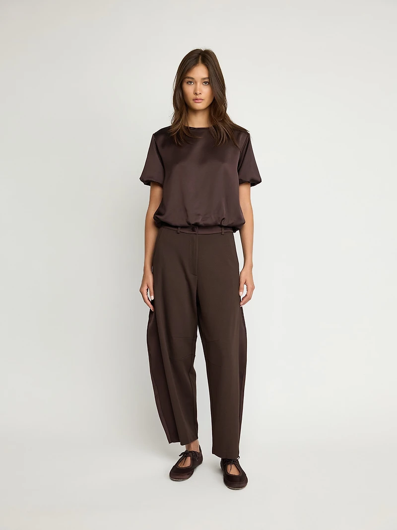Wide-Leg Trousers with Side Panel Detailing