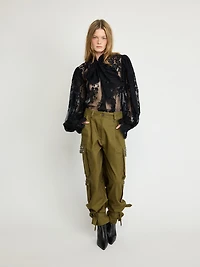 Embellished Cargo Pants