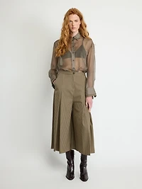 Chemisier transparent à carreaux