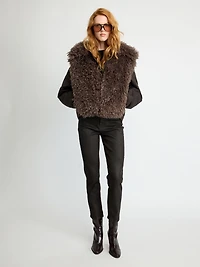 Faux Shearling Bomber Jacket