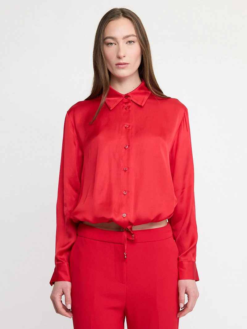Satin Button-Down