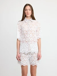 Lace Short Sleeve Shirt