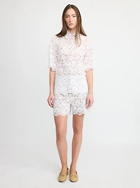 Lace Short Sleeve Shirt