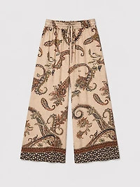 Pantalon ample à motif cachemire