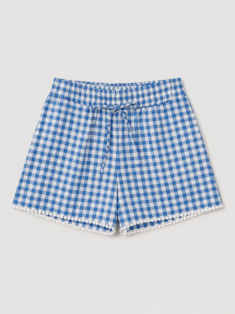 Gingham Tie-Waist Short
