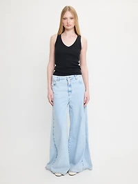 Light Wash Wide Leg Jeans