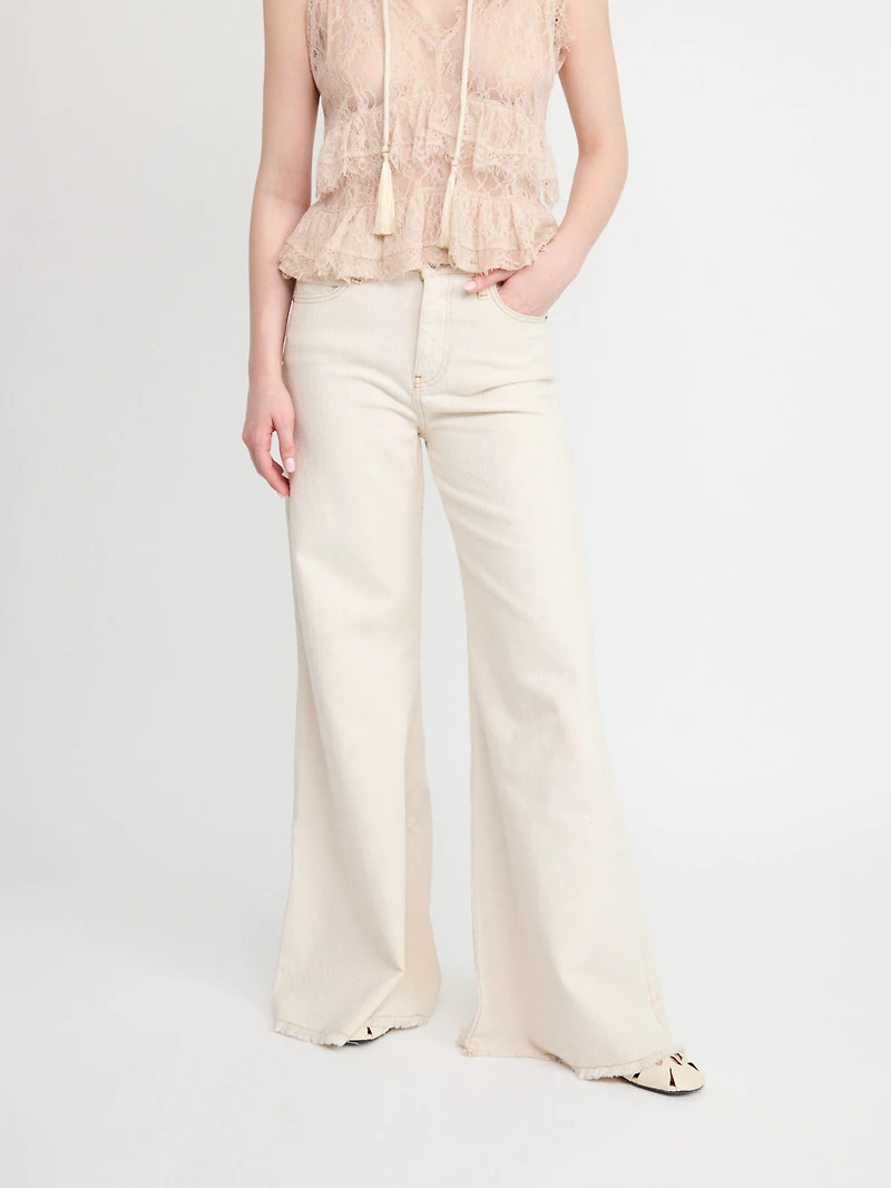 Wide Leg Denim Jeans