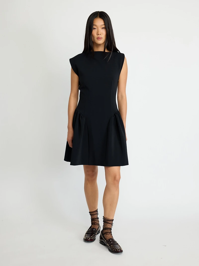 Structured Peplum Mini Dress