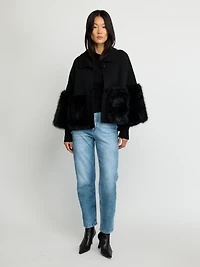 Faux Fur Trim Jacket