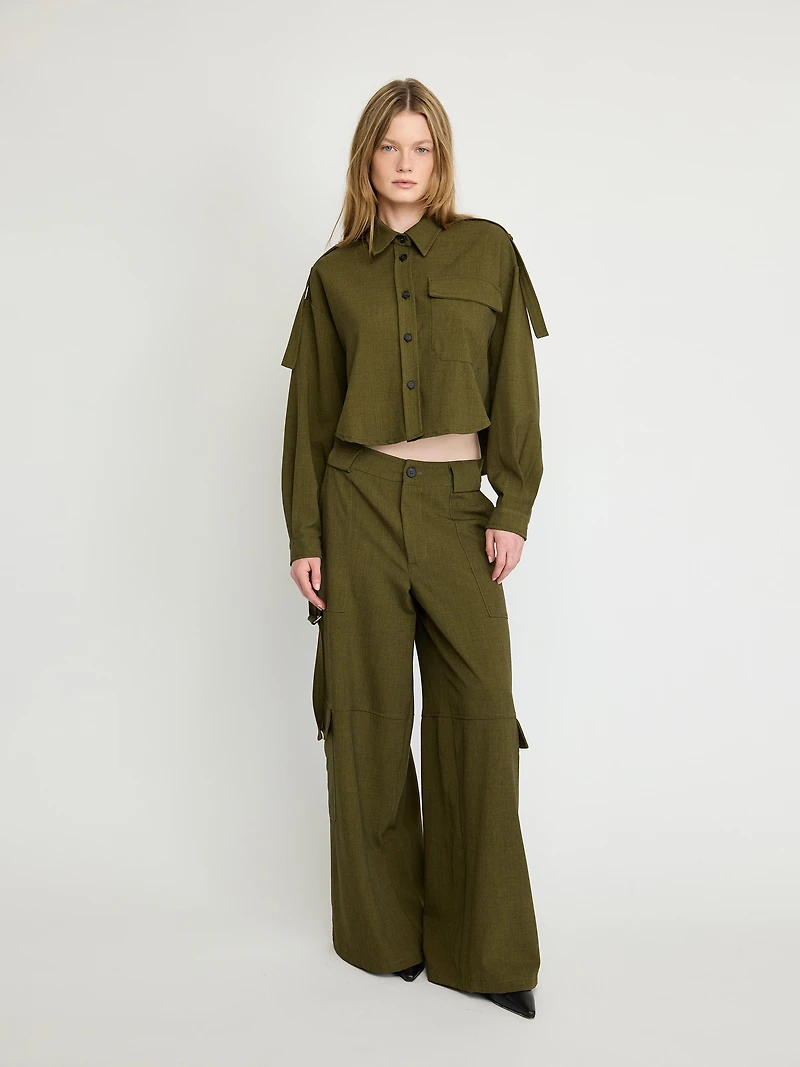 Cropped Utility Shirt