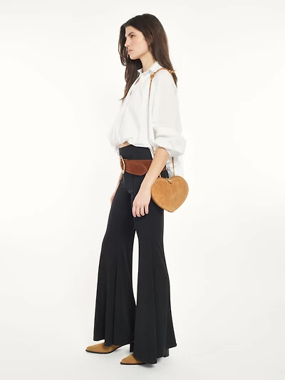 Heart Shaped Suede Thin Strap Bag