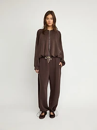 Wide-Leg Drawstring Pants