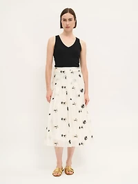 Embroidered Midi Skirt
