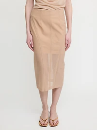 Panelled Midi Skirt