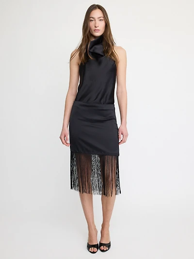 Fringe Midi Skirt