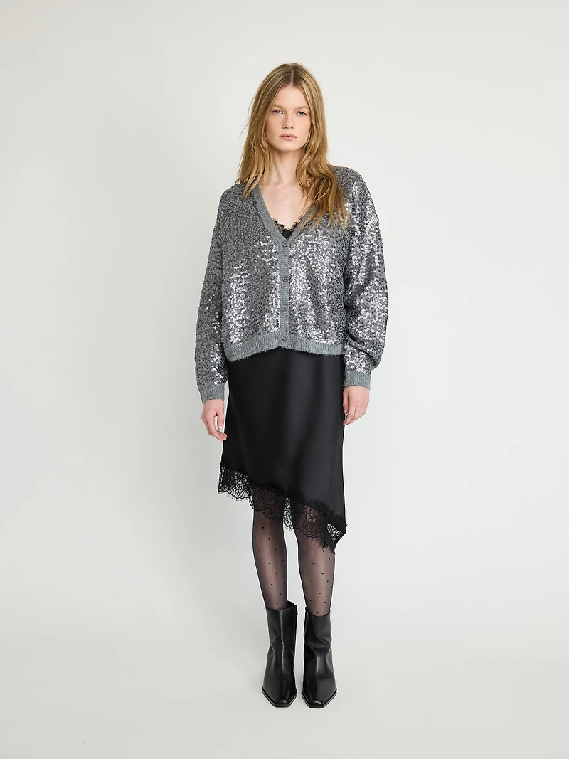 Sequin Knit Cardigan