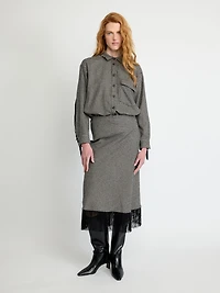 Houndstooth Button-Up Shirt