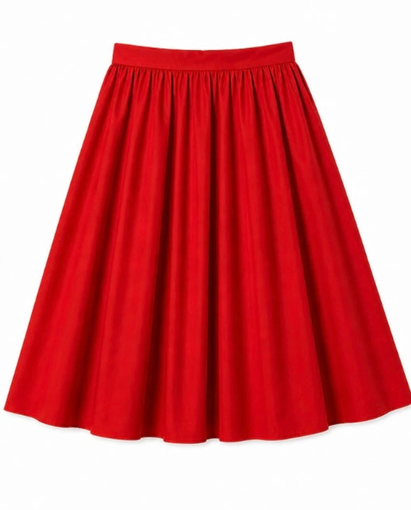 Midi Skirt Red