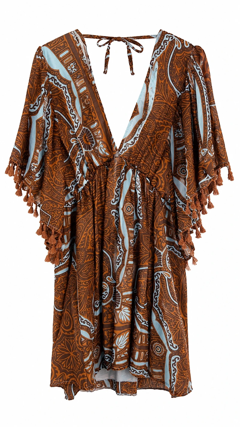 PAISLEY TASSEL DRESS
