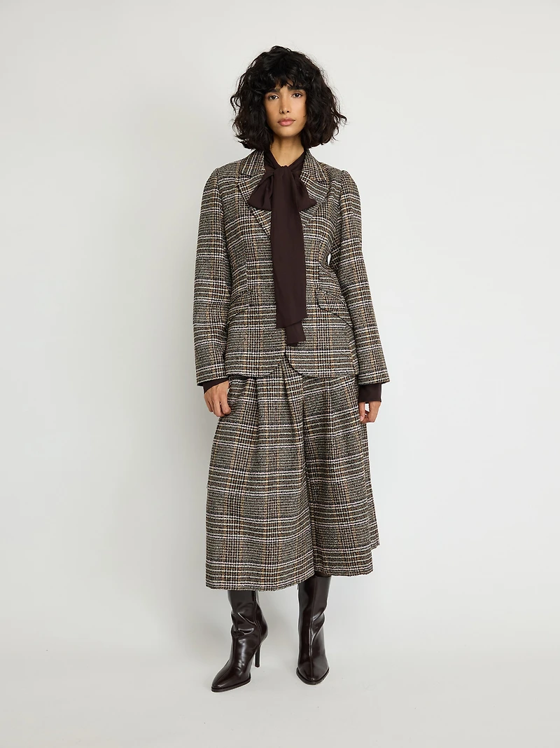 Checked Wool Blazer