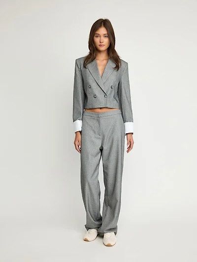 Tailored Straight-Leg Pants