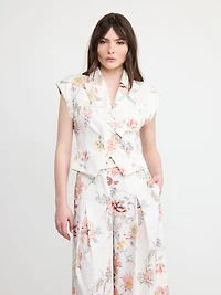 Floral Tailored Vest