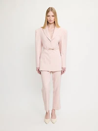 Long Belted Blazer Pink