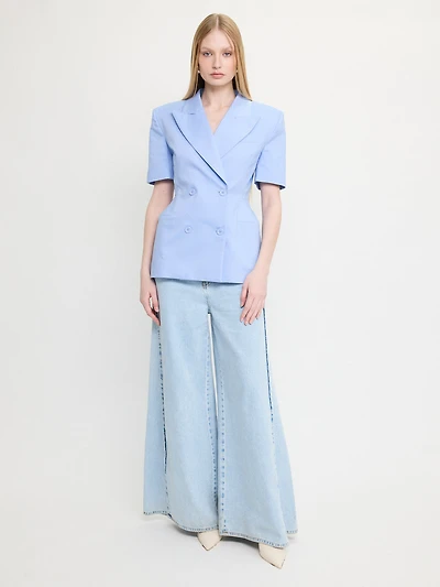 Structured Short Sleeve Blazer