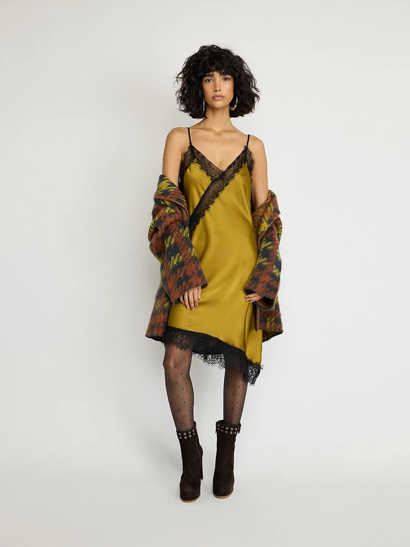 Veste à carreaux surdimensionnée