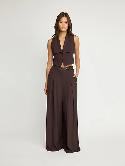 Wide-Leg Tailored Pants
