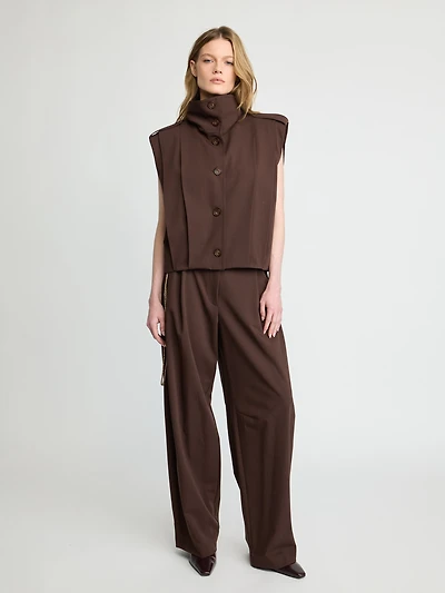 Tailored Button Vest