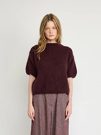 Tricot texturé à manches courtes