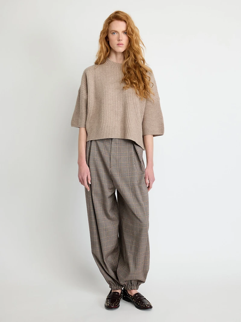 Short Sleeve Wool Sweater