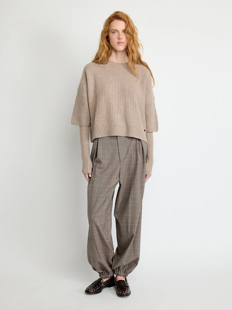 Pull en laine à manches courtes