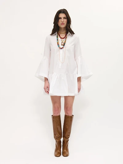 Robe chemise à volants